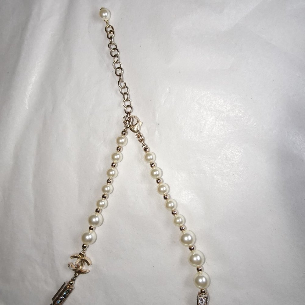 Chanel Pearl Crystal Necklace Vintage - Picture 6 of 14